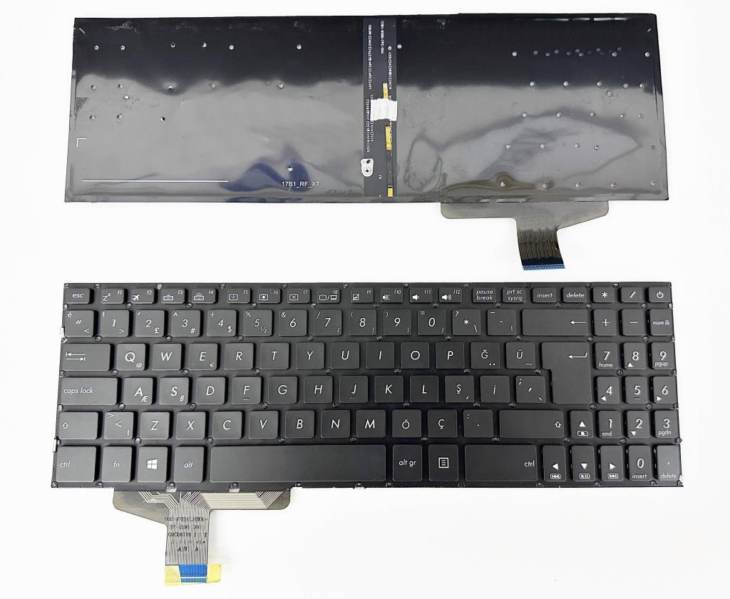 Asus X580v N580G X580vd N580V N580Vd N580vn X580g Klavye Işıklı