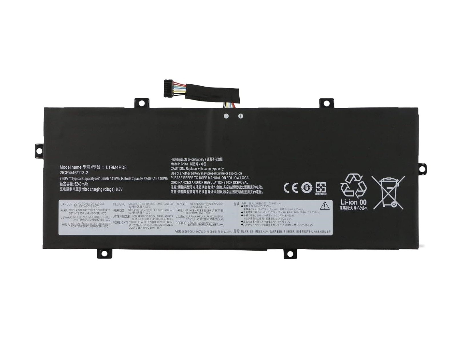 RETRO Lenovo Yoga Duet 7-13IML05, L19M4PD8 Notebook Bataryası