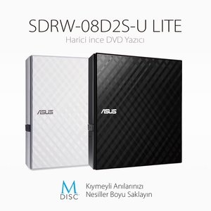 Asus Lite 8X SDRW-08D2S-U Beyaz Usb2.0 Harici