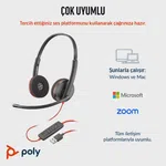 Poly Blackwire 3220 Stereo Mikrofonlu Kulaklık
