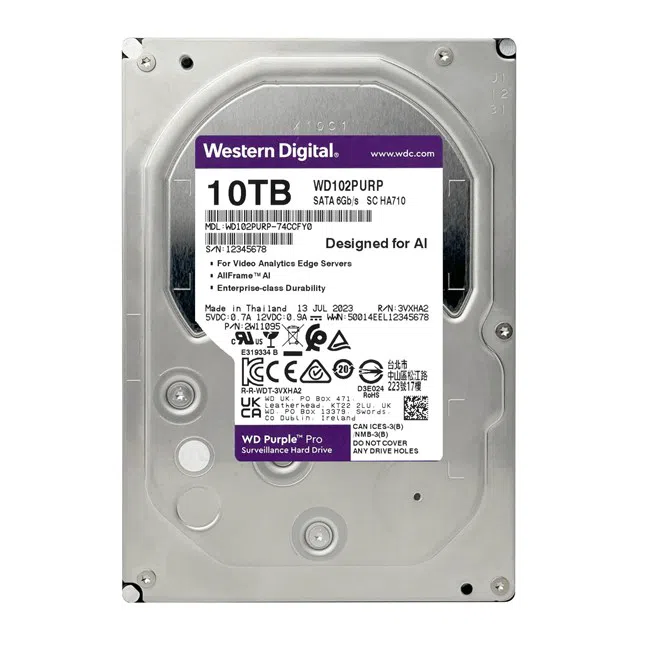 WD Purple Pro 10TB 7200Rpm 512MB -WD102PURP