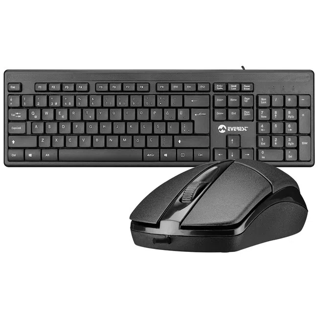Everest KM-515 Kablolu Klavye Mouse Set Siyah