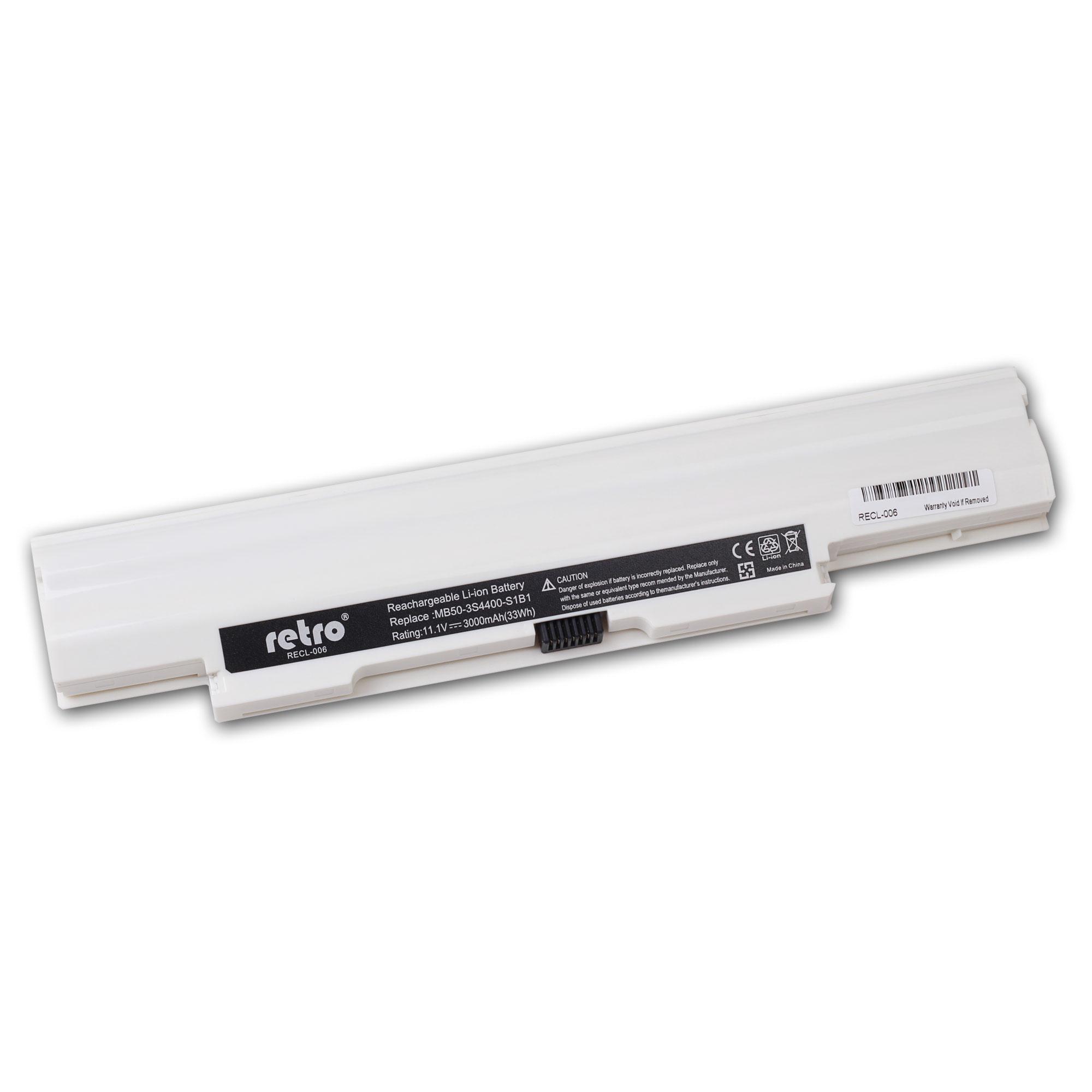 RETRO Casper MB50, Vestel MB50 Notebook Bataryası - Beyaz - 3 Cell - 32Wh