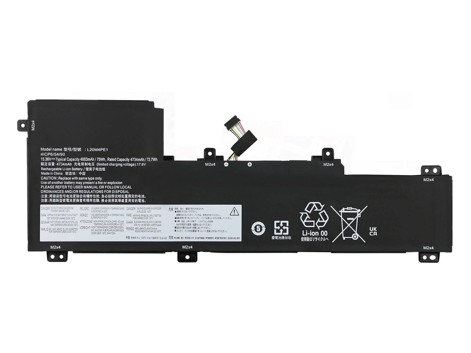 RETRO Lenovo IdeaPad 5 Pro-16ACH6, L20M4PE1 Notebook Bataryası