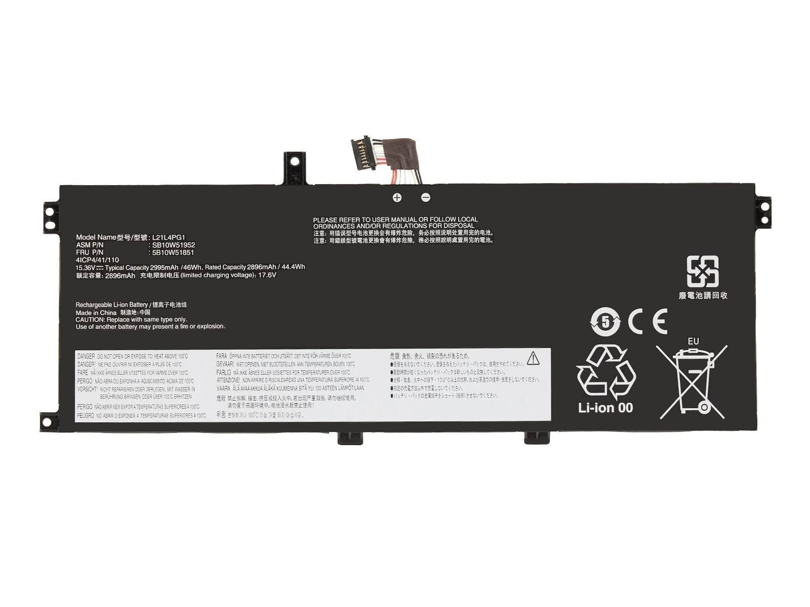 RETRO Lenovo ThinkPad L13 Yoga Gen3, L21L4PG1 Notebook Bataryası