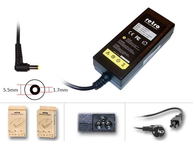 RETRO Acer Aspire One, Dell Mini 10, Packard Bell DOT 30W Notebook Adaptör RNA-AC01