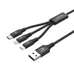 UNITEK USB-A 3in1 HIZLI ŞARJ 1.2MT 2.4A (C14049BK)