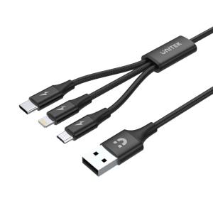 UNITEK USB-A 3in1 HIZLI ŞARJ 1.2MT 2.4A (C14049BK)