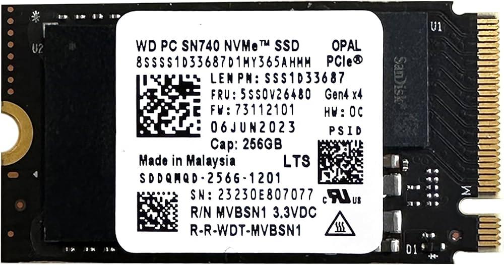 Western Digital PC SN740 NVMe 256GB